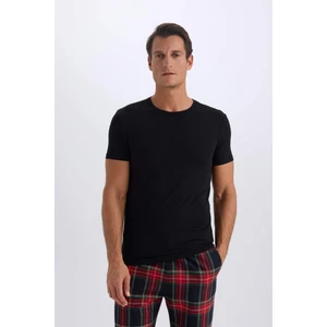 Premium Slim Fit Dar Kesim Bisiklet Yaka Kısa Kollu Modal Üst Z8085AZ24WN