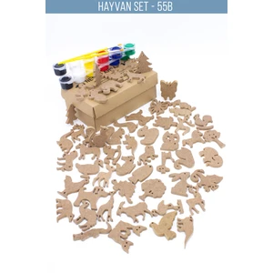 Neşeli Ahşap Ahşap Hayvan Figürleri 6 mm . Okul Öncesi Etkinlik. Ahşap Oyuncak Boyama. Kapı Duvar kapak süsleri.