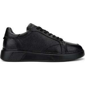 Tamer Tanca Erkek Hakiki Deri Siyah Floter Sneakers & Spor Ayakkabı 04 3522 Erk Ayk SK24-25 Sıyah Fltr
