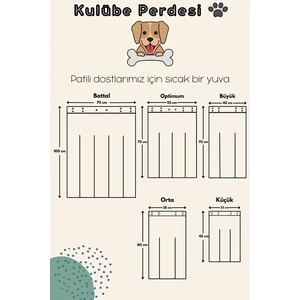 Köpek Kulübe Kapısı İçin Perde; Kış Soğuğundan, Kardan, Yağmurdan, Rüzgardan Korunma Şeffaf Küçük 32X45CM