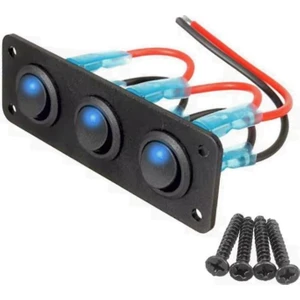 Shuıvan On-Off Anahtarlı Switch Panel 3'lü Mavi Işık