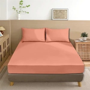 Organik Pamuk Akfil Düz Çarşaf Seti Çift Kişilik 240X260 cm Oranj