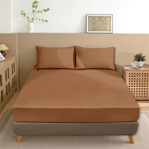 Organik Pamuk Akfil Düz Çarşaf Seti Çift Kişilik 240X260 cm Kiremit