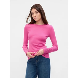 Kadın Pembe Essential Bisiklet Yaka T-Shirt
