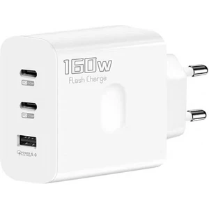 160W 2xtype-C + Usba Quick Charger 5.0 Teknolojili Ev Tipi 3 Çıkışlı Şarj Aleti Başlığı SR40