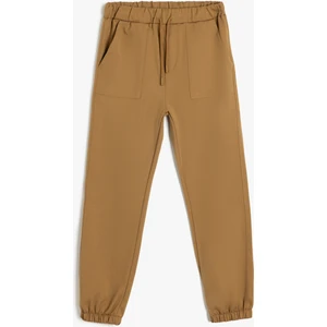 Standart Bel Cepli Düğme Detaylı Basic Jogger Pantolon