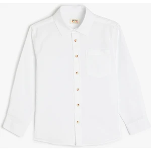 Klasik Yaka Pamuklu Uzun Kollu Basic Gömlek