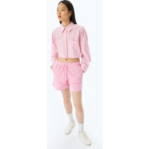 Cep Detaylı Beli Bağcıklı Rahat Kalıp Şort