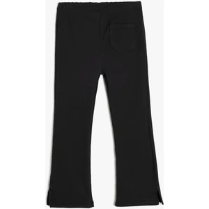 Basic Ispanyol Paça Tayt Tek Cepli Ribanalı Yırtmaç Detaylı