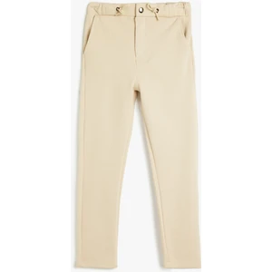 Fermuar Detaylı Bel Bağcıklı Jogger Eşofman Altı