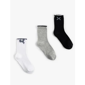 3'lü Çorap Seti Çok Renkli Pamuklu