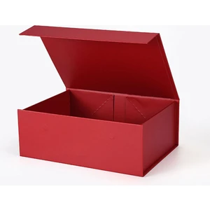 Home In Joy Dekoratif  Kutusu Büyük L 33 x 25.5 x 11.5  cm  Kırmızı Lamine Mıknatıslı Kapak