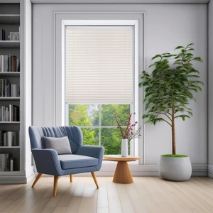 Plise Dekor Beyaz Plise Perde Cam Balkon Perdesi (Yapıştırmalı Profilli)
