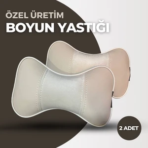 Özel Üretim Boyun Yastığı 2 Adet -  Tay Tüyü ve 1. Kalite Deri