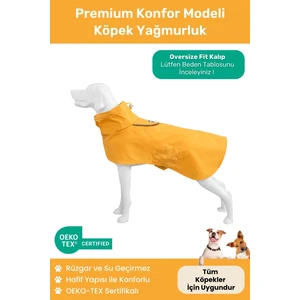 Yağmurluk, Rüzgar & Su Geçirmez Küçük ve Büyük Irk Köpekler Için Premium Konforlu Model Köpek Yağmurluk