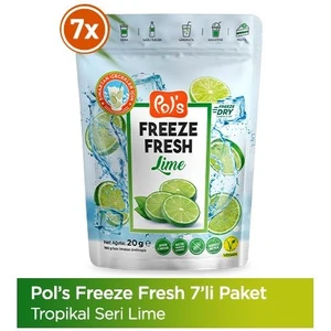 Freeze Fresh Lime 20 G x 7 Adet Freeze Dry Dondurularak Kurutulmuş Meyve