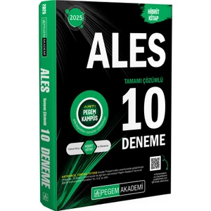 Pegem Akademi Yayıncılık 2025 ALES Tamamı Çözümlü 10 Deneme