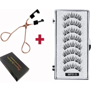 Yapışkansız Mıknatıslı Kirpik Klipsi 5 Kit 3D Vizon Yapay Kirpikler (Yurt Dışından)