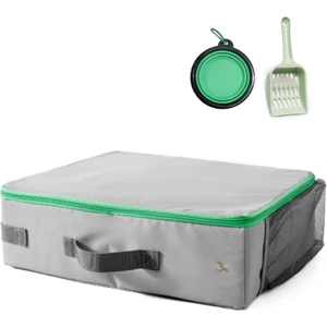 Taşınabilir, Büyük Kapasiteli, Su Geçirmez Kedi Kumu Torbası, Katlanır Kase Ve Kürekle Birlikte Gelir (Yurt Dışından)