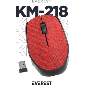 KM-218 USB Kırmızı 2.4Ghz Kumaş Yüzey Kablosuz Mouse