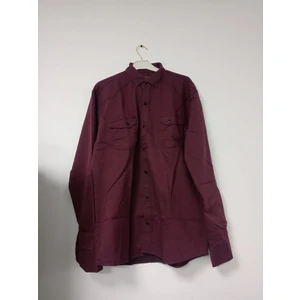 Erkek Slim Fit Çift Cepli Kot Gömlek