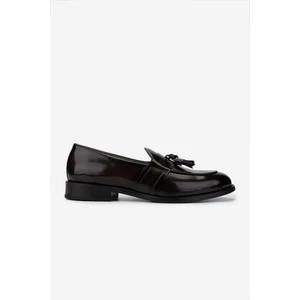 Erkek Hakiki Deri Kahverengi Loafer Ayakkabı 1016 023 Erk Ayk SK24-25 Kahve Dante