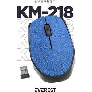 KM-218 USB Mavi 2.4Ghz Kumaş Yüzey Kablosuz Mouse