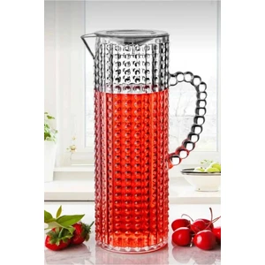 Modern Kristal Boncuklu 1.5 Lt Su ve Meşrubat Sürahi & Karafı 1500 ml Başucu Sürahisi