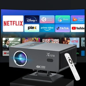 X6 1080P Full Hd LED Projeksiyon, 4K Desteği, Android, Wi-Fi, Bt 5.2, Otomatik Odaklama, 30000 Lümen Siyah