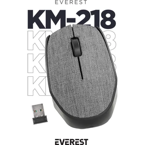 KM-218 USB Gri 2.4Ghz Kumaş Yüzey Kablosuz Mouse