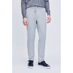 Gri Rahat Kesim Yandan Cepli Jogger Pantolon