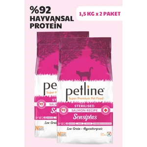 Sterilised Kısırlaştırılmış Somonlu Yetişkin Kedi Maması 3KG (2x1.5Kg)