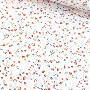 Daisy Star Turuncu Çıtır Çiçek Nevresimlik Poplin Kumaş-Dstr