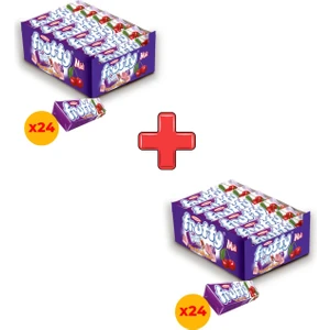 Frutty Midi Vişneli Yumuşak Şeker 20 gr x 24 Adet Kutulu 2'li Paket