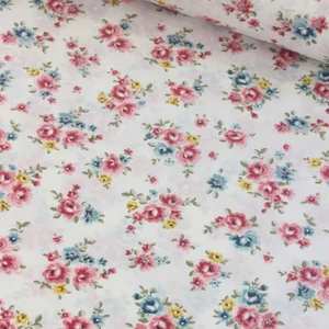 Pembe Gül Nevresimlik Poplin Kumaş-Dstr