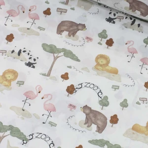 Tekin's Home Kahve Hayvanlar Nevresimlik Poplin Kumaş-Tknhm