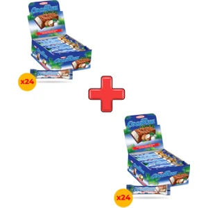 Cocorun Sütlü Hindistan Cevizli Nuga Bar 20 gr x 24 Adet Kutulu 2'li Paket