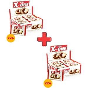 X-One Tartelette Sütlü Kakaolu Krema Dolgulu Kaplı Bisküvi 20 gr x 24 Adet Kutulu 2'li Paket