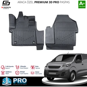 Peugeot Expert Panelvan 3D Pro Havuzlu Paspas Ön 2'li 2016 Üzeri A+ Kalite