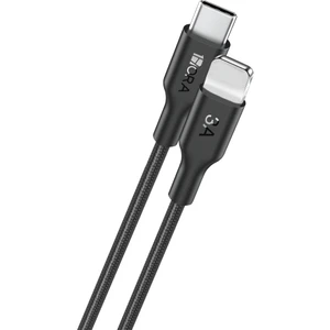 CAB273 3A Type-C To Lightning Pvc Örgü Data ve Şarj Kablosu - 1 Metre - Dayanıklı - Black