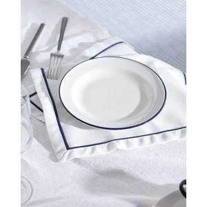 Madame Coco Retro 4'Lü Pasta Tabağı Seti - Mavi/Beyaz