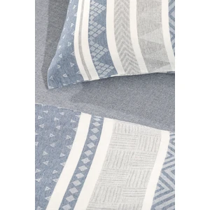 Madame Coco Semnoz Çift Kişilik Pamuklu Jakarlı Nevresim Takımı - Gri/lacivert