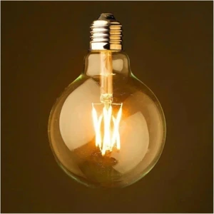 G95 Flamanlı Rustik LED Ampul (5'li Paket) Dekoratif Aydınlatma Amber Rengi