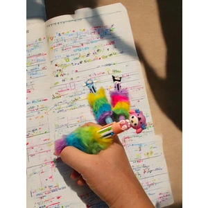 My melody Peluş Kalem- 6 Renkli Tükenmez Kalem-Kuromi ve Arkadaşları