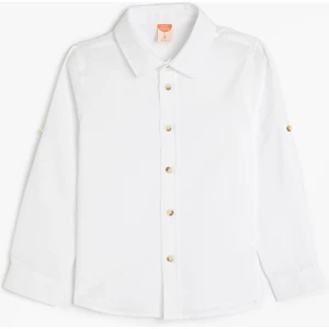 Basic Gömlek Uzun Kollu Düğmeli Pamuklu