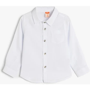 Basic Gömlek Uzun Kollu Düğmeli Pamuklu