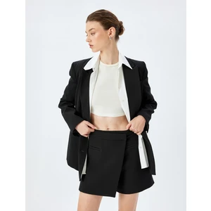 Standart Bel Kruvaze Mini Şort Etek