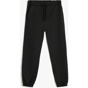 Standart Bel Cepli Düğme Detaylı Basic Jogger Pantolon