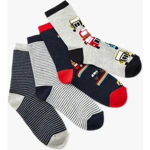 4'lü Çorap Seti Baskılı Çok Renkli