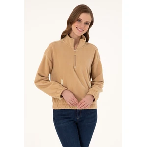 U.S. Polo Assn. Kadın Kum Sweatshirt 50297401-VR085